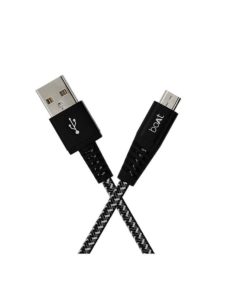 BoAt Rugged V3 Extra Tough Unbreakable Braided Micro USB Cable 1.5 Meter